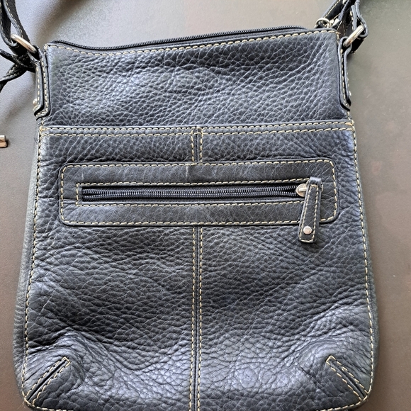 Fossil Vintage Pebble Black Leather Crossbody Bag Key+Adjustable Strap - Picture 1 of 8